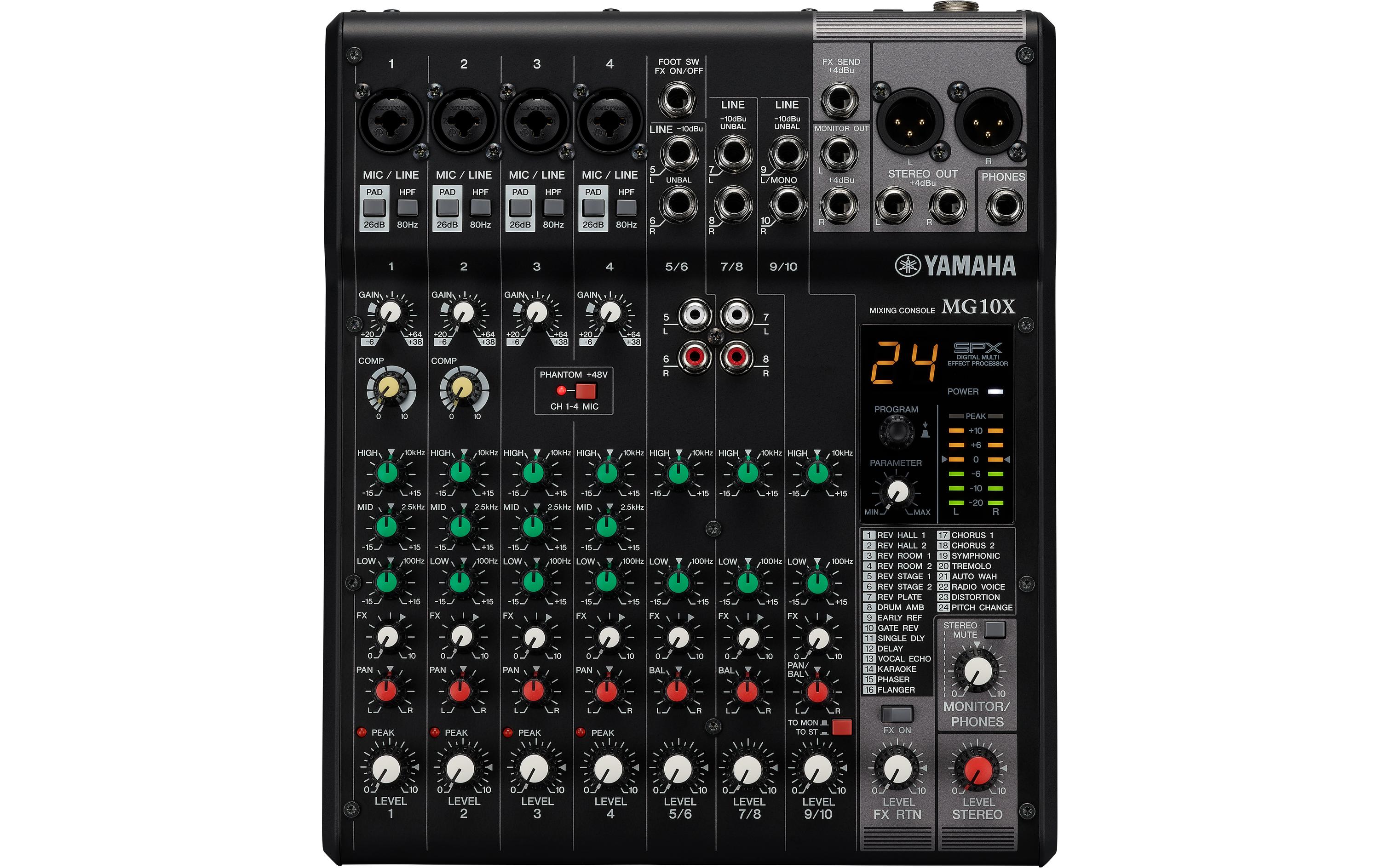 Mischpult MG10X – 10-Kanal, analog<br>10-Kanal-Analogmixer mit Effektsektion