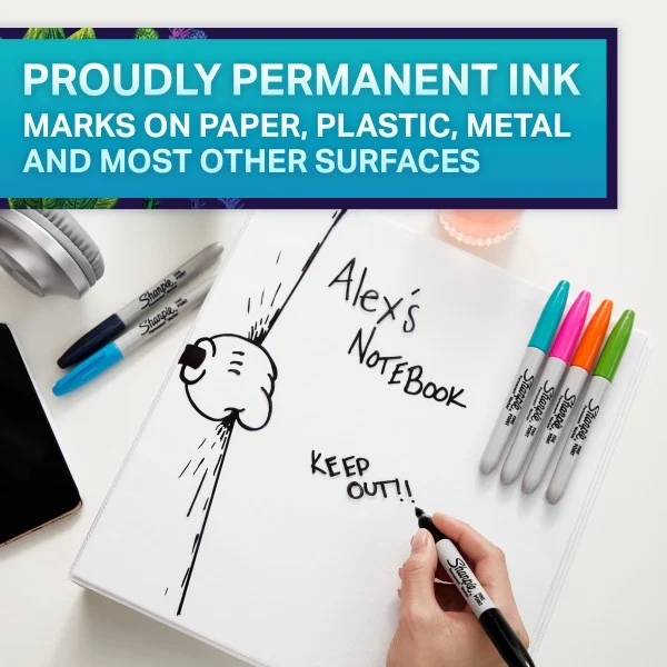 Sharpie - Permanent Tucher Fine BTS Assorteret Farver 18-pak