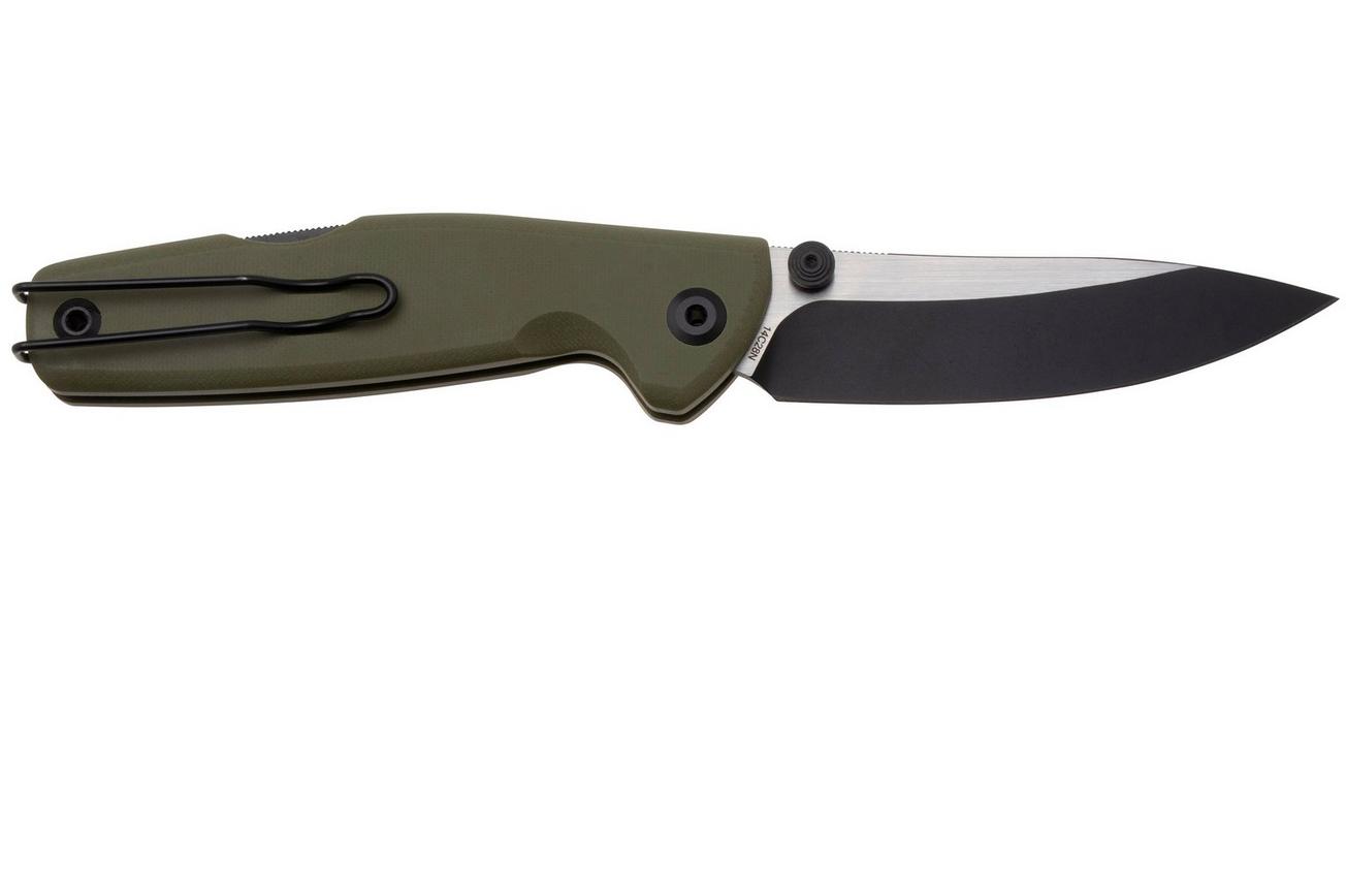 Real Steel Yak 7871BG, Satin/Black PVD 14C28N, Flat Grind, OD Green G10 zakmes