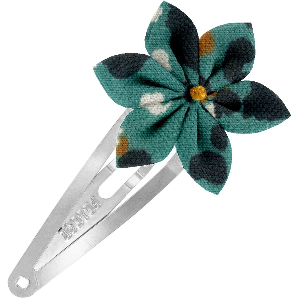 Barrette Clic-Clac Fleur Étoile Panthère Jade
