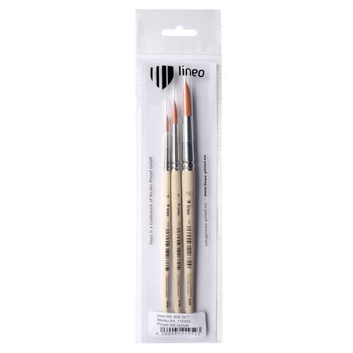 lineo Schulmalpinsel-Set Serie 578, Synthetik