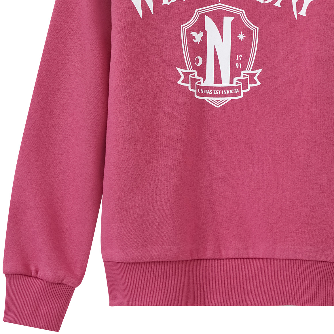 Yigga WEDNESDAY Hoodie mit großem Print pink