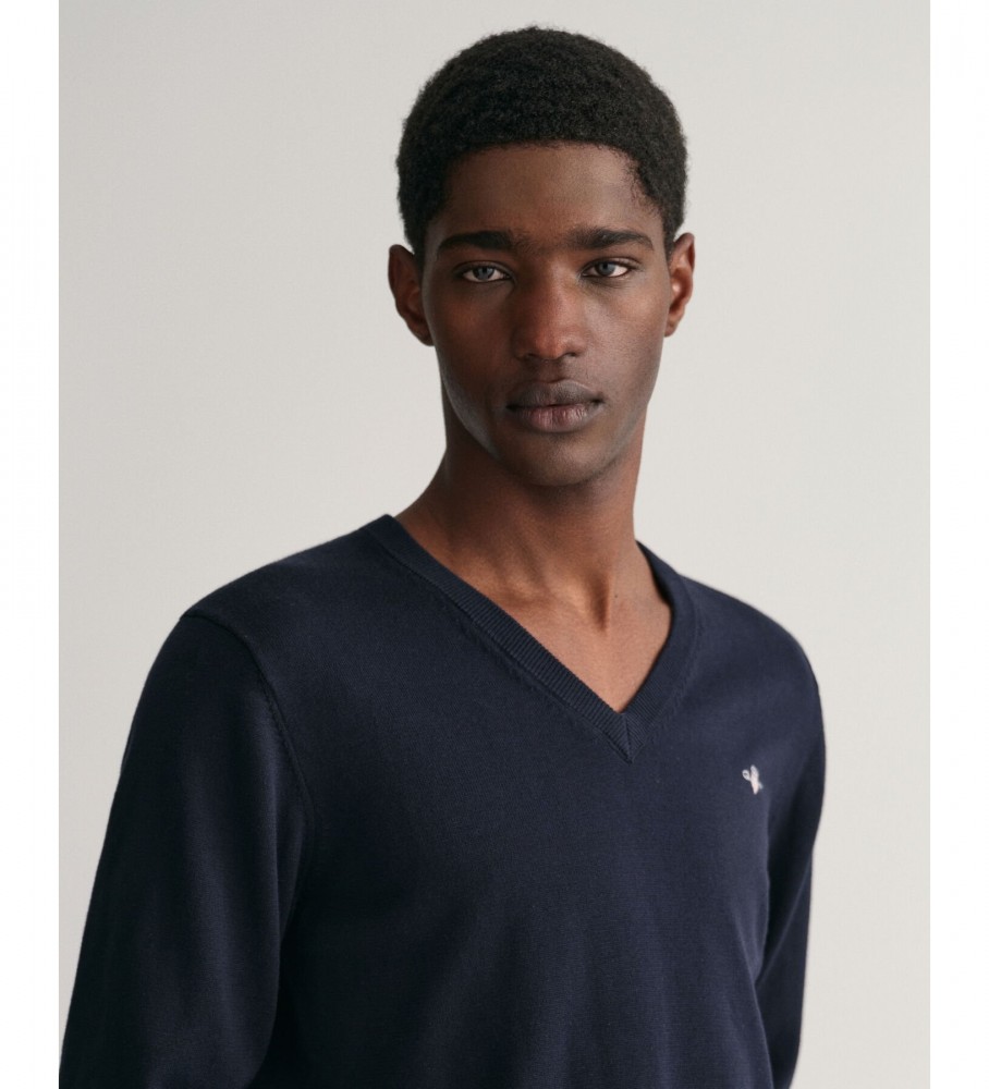 Camisa Gant Navy com decote em V