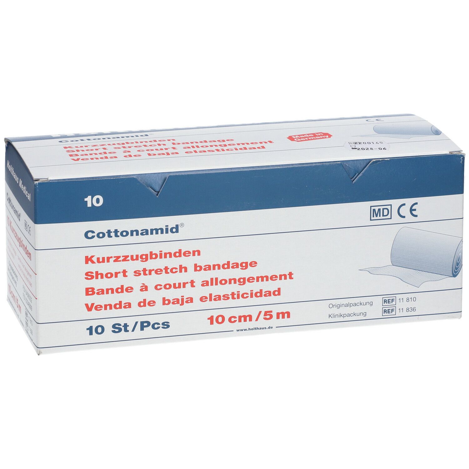 Cottonamid Kurzzug-Binde 10 cm x 5 m
