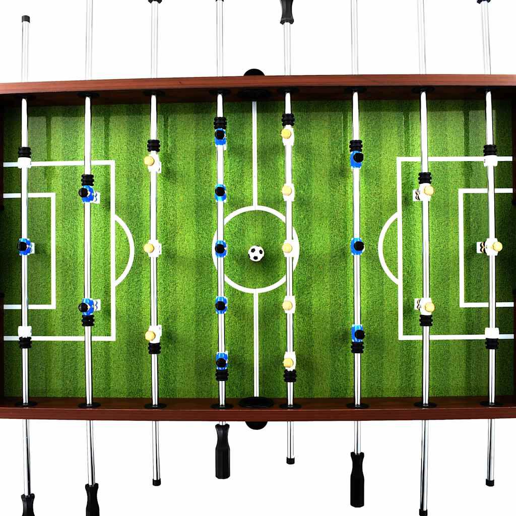 vidaXL Tafelvoetbaltafel, staal, 60 kg, 140x74,5x87,5 cm, bruin