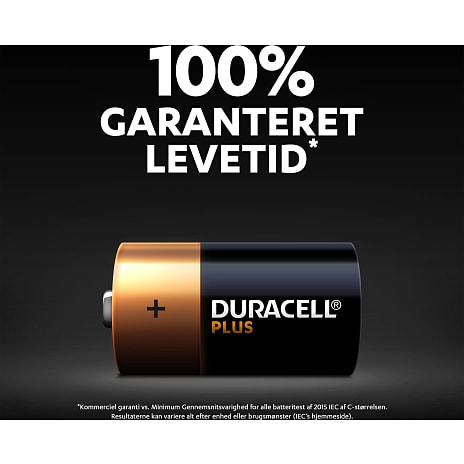 Duracell Plus C batterier 2-pak