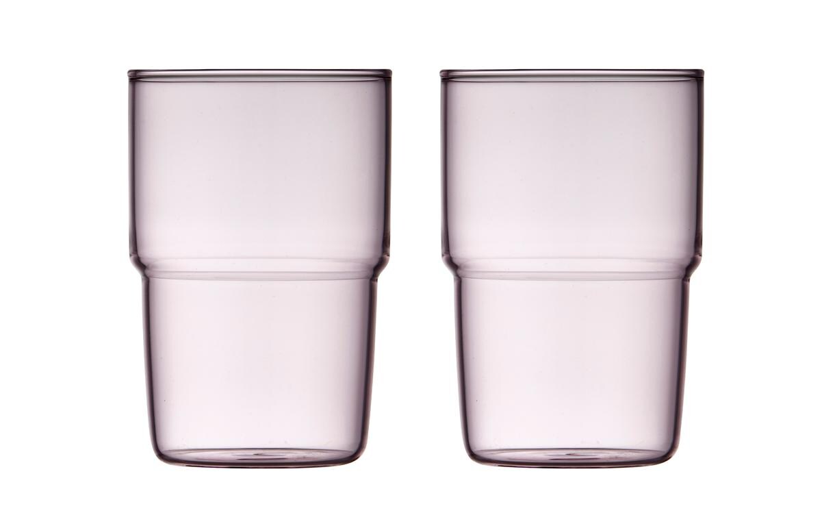 Trinkglas Torino Pink, 2 Stück, 40 clFarbige Gläser für den täglichen Gebrauch