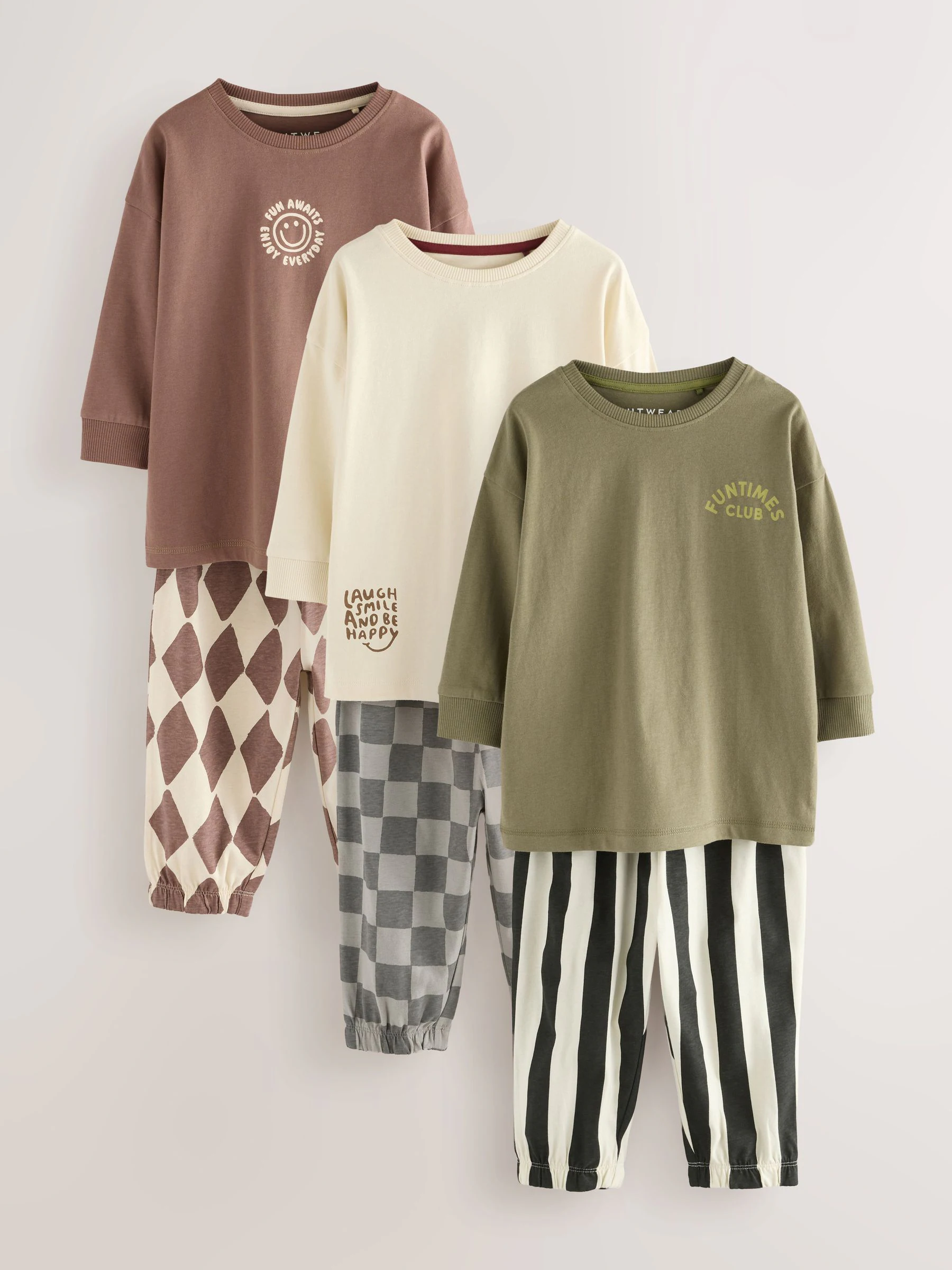 Multi - Verpakking van 3 oversized pyjama's 3 (9mnd -10jr)
