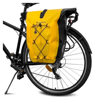 Sacoche coffre de vélo étanche 25L Jaune