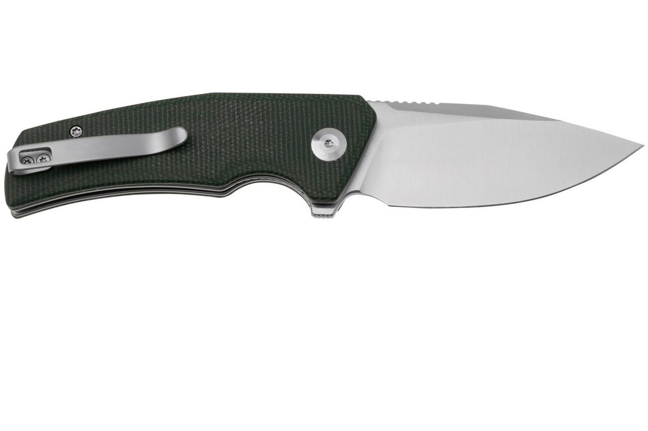 Civivi Regulatron C23006-2 Satin Nitro-V, Green Canvas Micarta zakmes