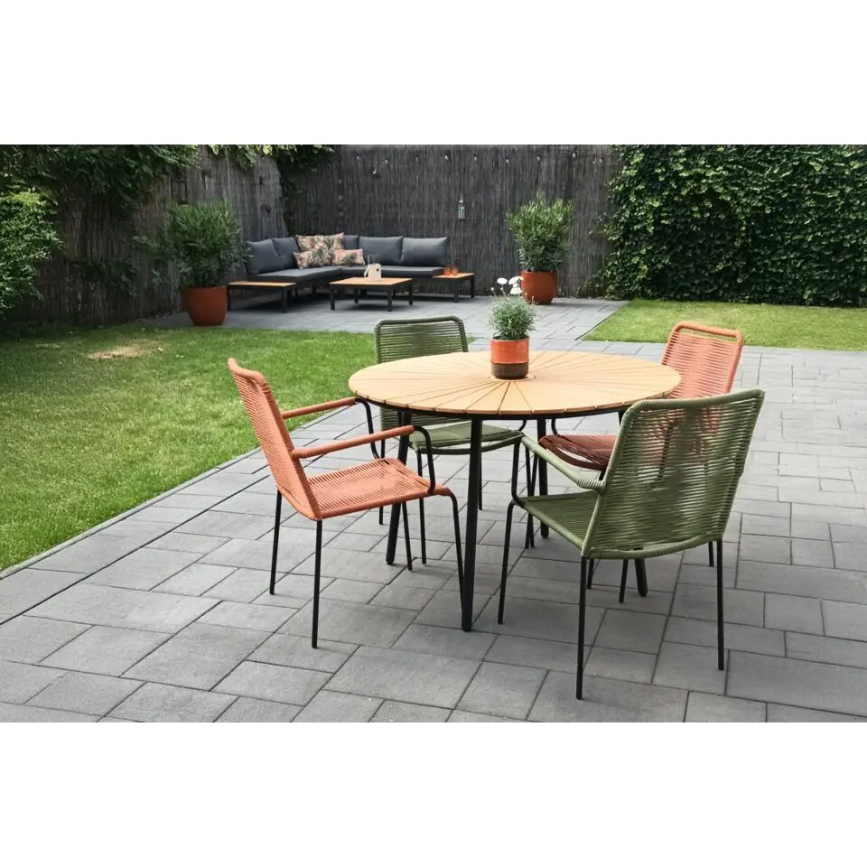 VDG Set van 6 - Denver Rope stapelbare stoel - Terracotta