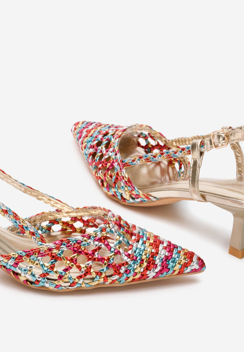Chaussures stiletto slingback multicolores Heliosa V2