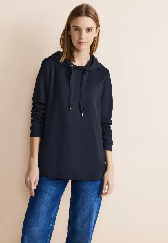 Shirt im Hoodie Style - deep blue