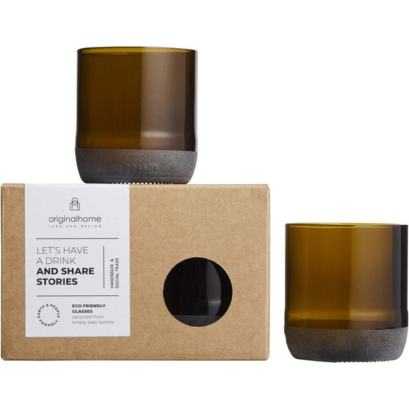 Originalhome 113408 - Verres Écologiques en Bouteilles Recyclées