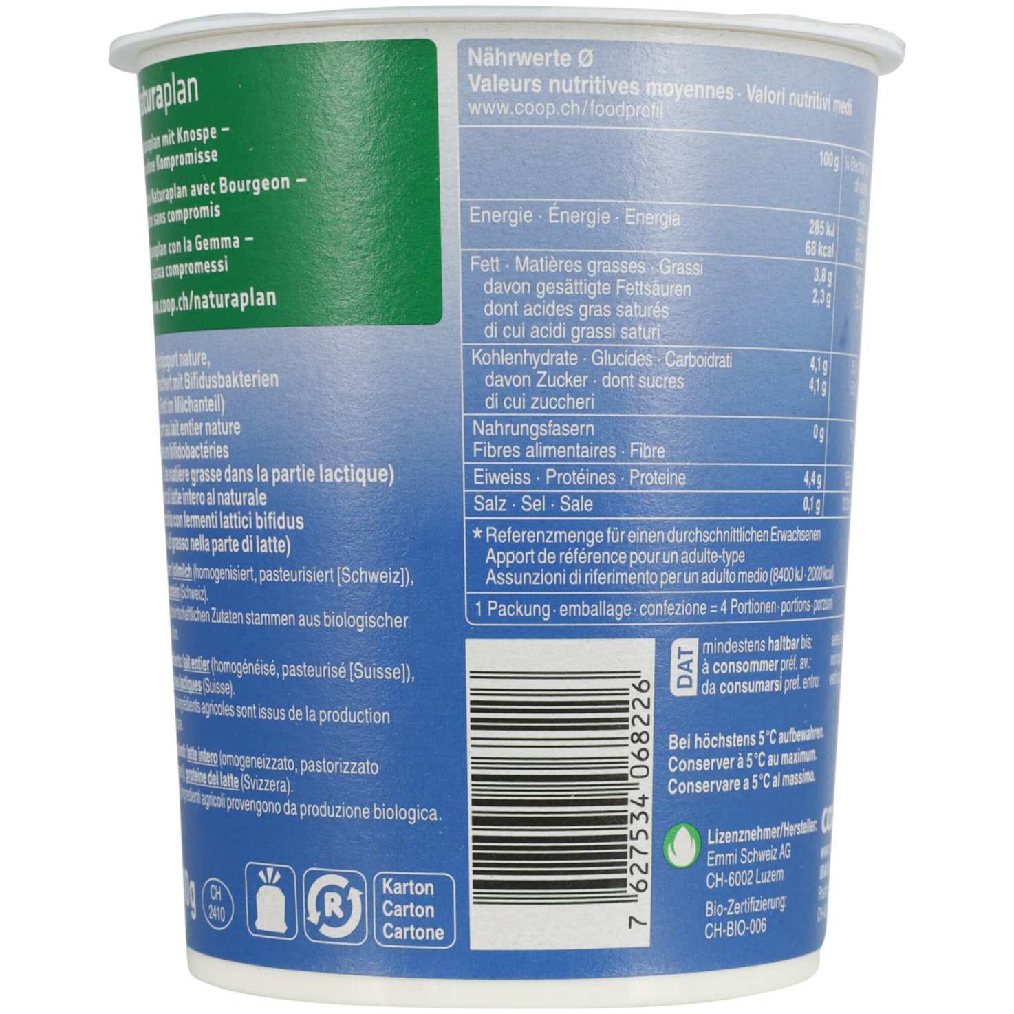 Naturaplan Bio Joghurt Bifidus Natur