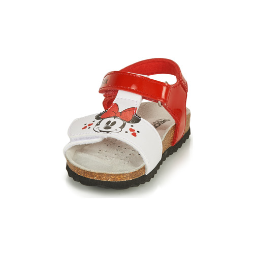 Geox - SANDAL CHALKI GIRL - Rouge / Blanc