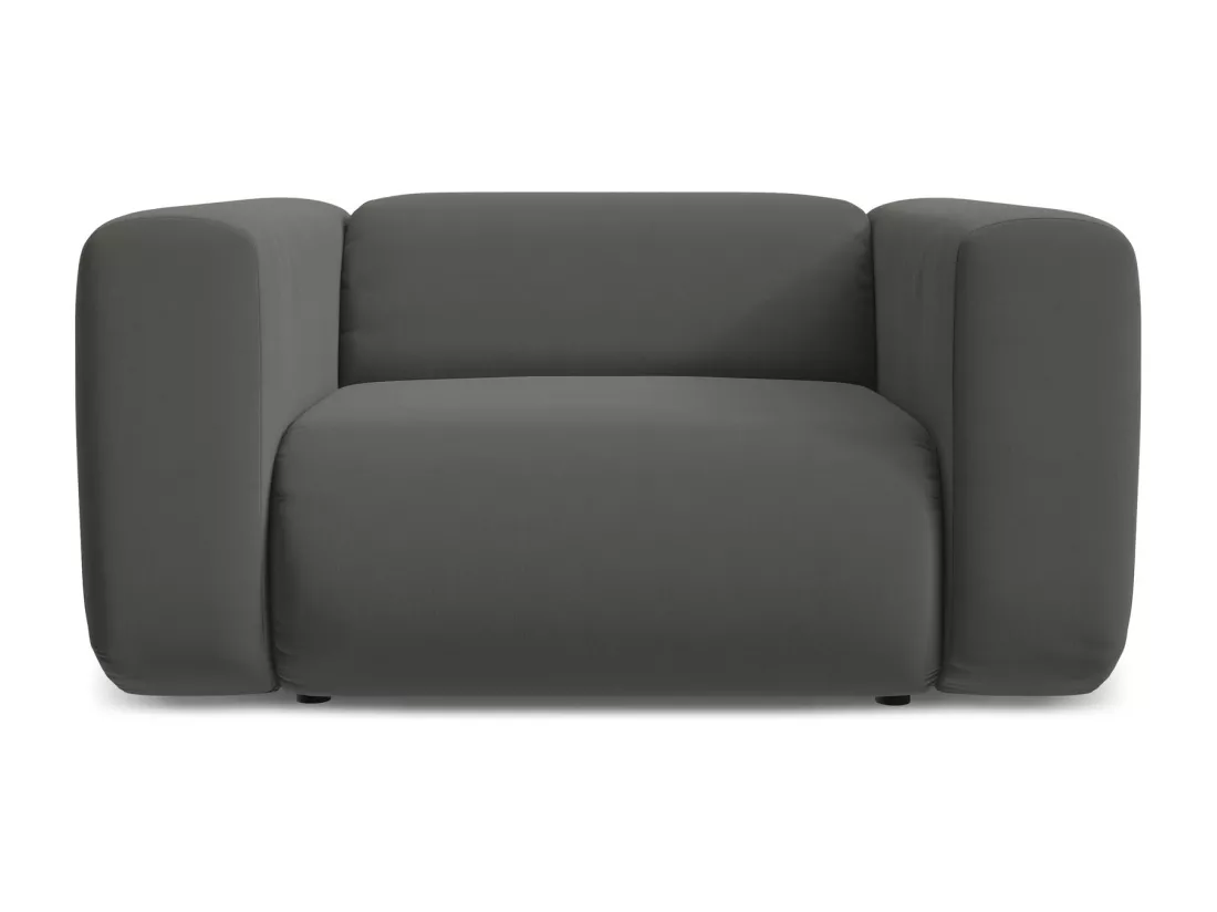 Fauteuil en velours - acier - EKAHI