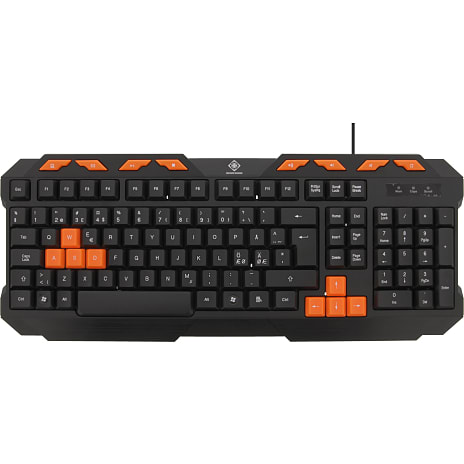 Deltaco Gaming keyboard med anti-ghosting, USB og nordisk layout - sort/orange