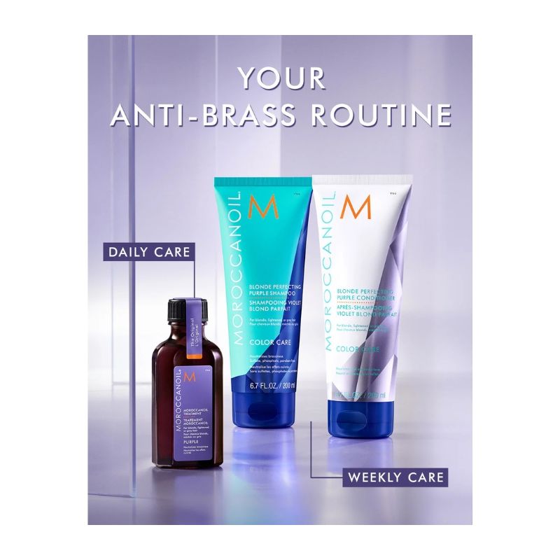 Soin Purple huile correctrice cheveux blond Moroccanoil 50ml