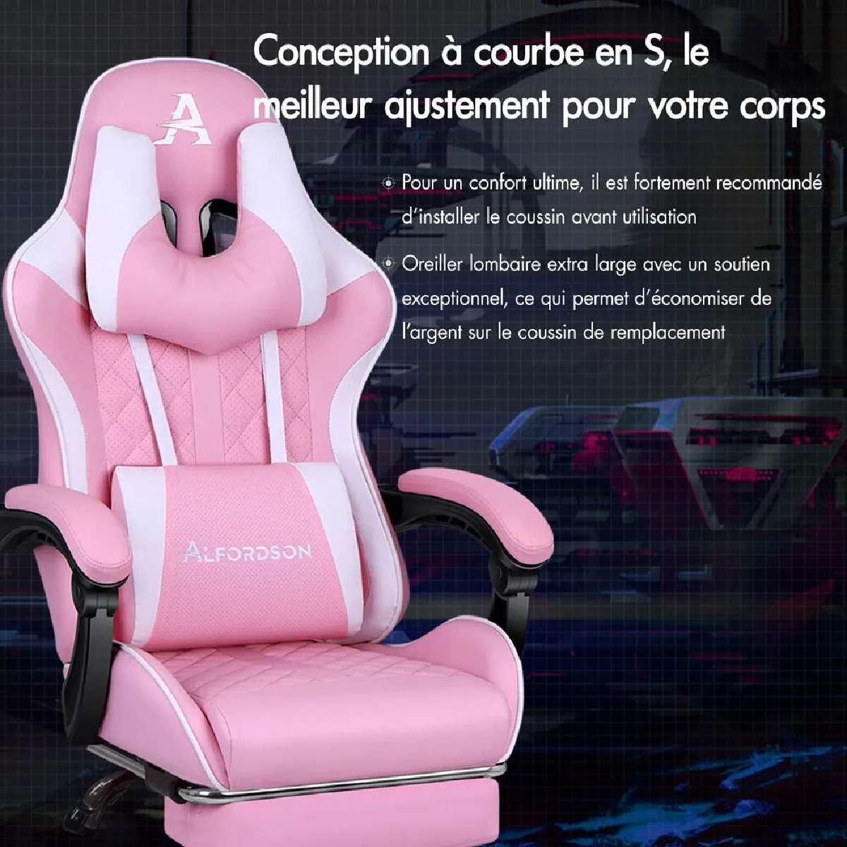 ALFORDSON Chaise de Bureau Racer