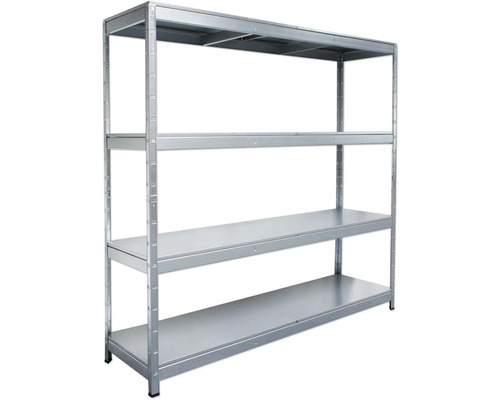 Zware breedspanstelling Schulte, gegalvaniseerd, 180x183x50 cm, 4 legborden, draagvermogen 600 kg