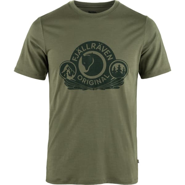 T-shirt randonnée FJALLRAVEN ABISKO WOOL CLASSIC SS M LAUREL GREEN