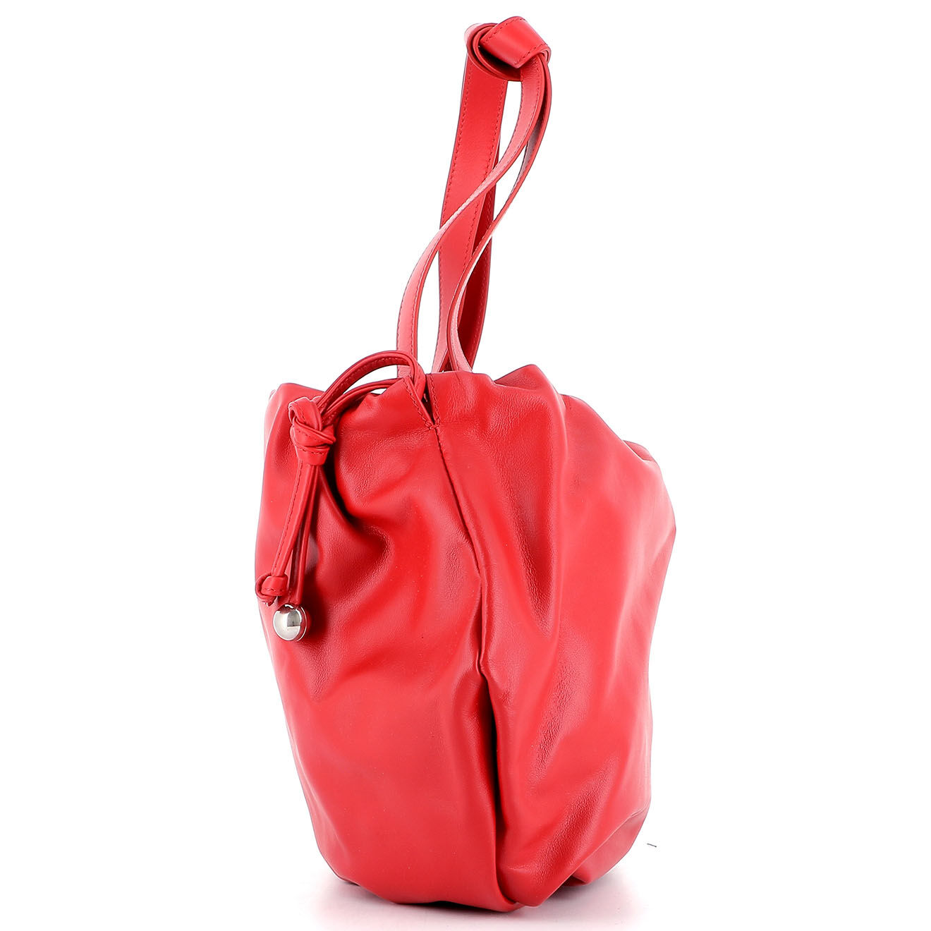 Bottega Veneta Sac porté épaule en Cuir lisse rouge - Parfait état - 35x26 cm