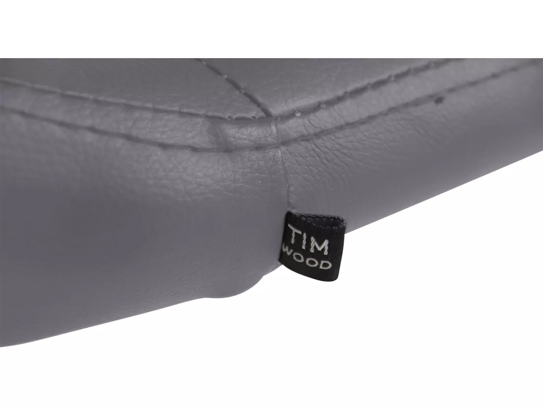 Chaise gondole - Similicuir & Métal noir mat - Gris - Welland