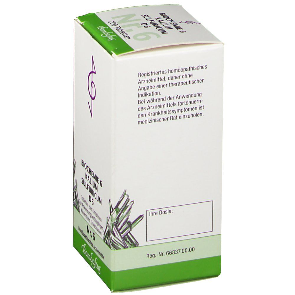 Bombastus Biochemie 6 Kalium sulfuricum D 6 Tabletten