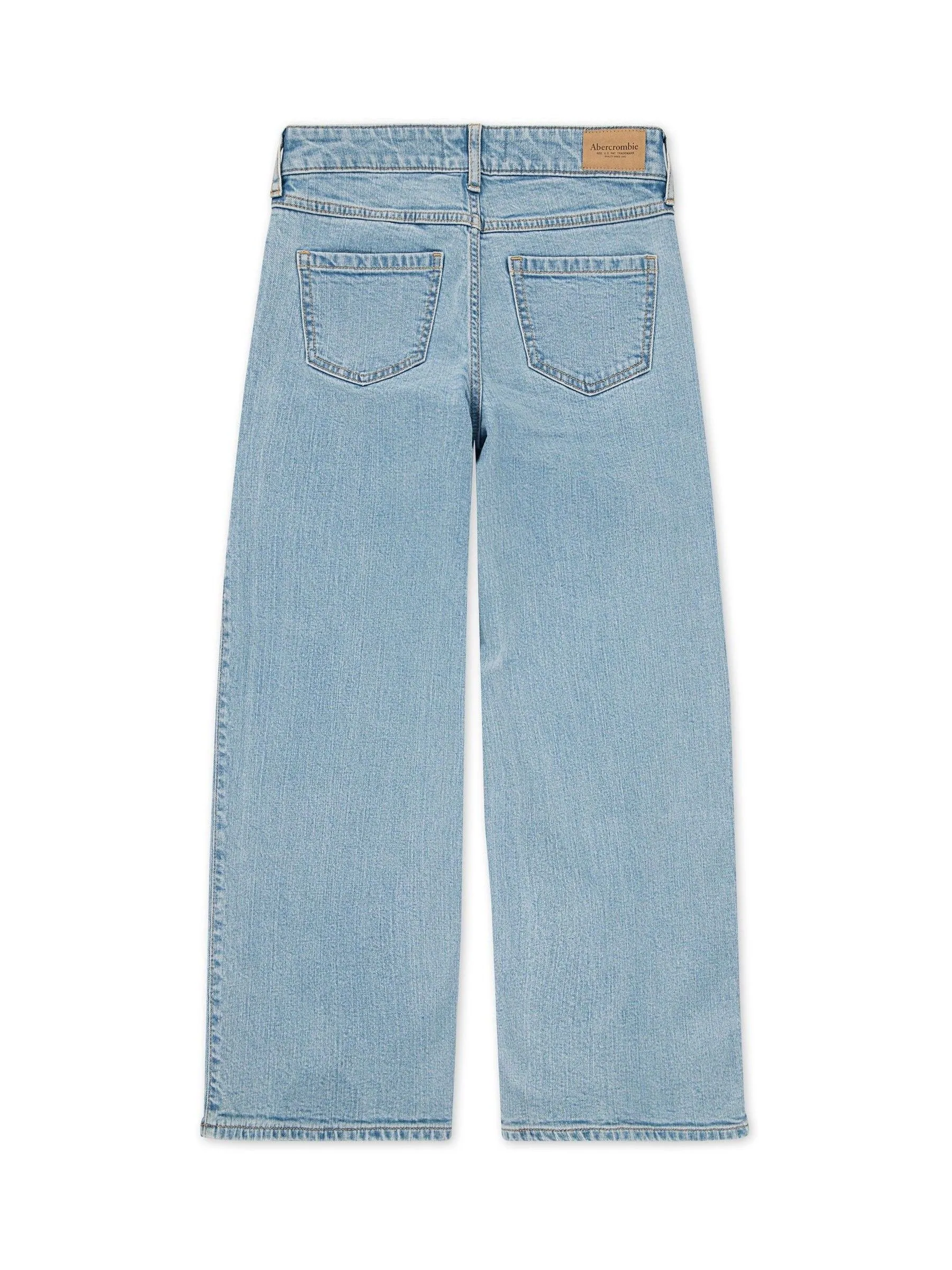 Blauw - Abercrombie & Fitch High Rise Wide Leg Jeans