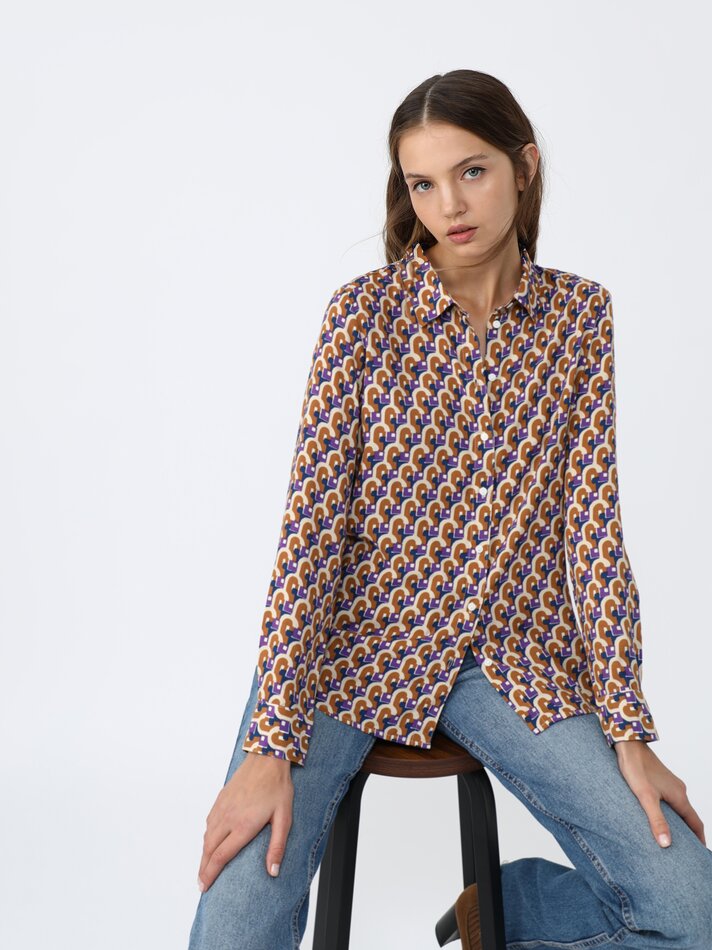 Camisa fluida - Caramelo