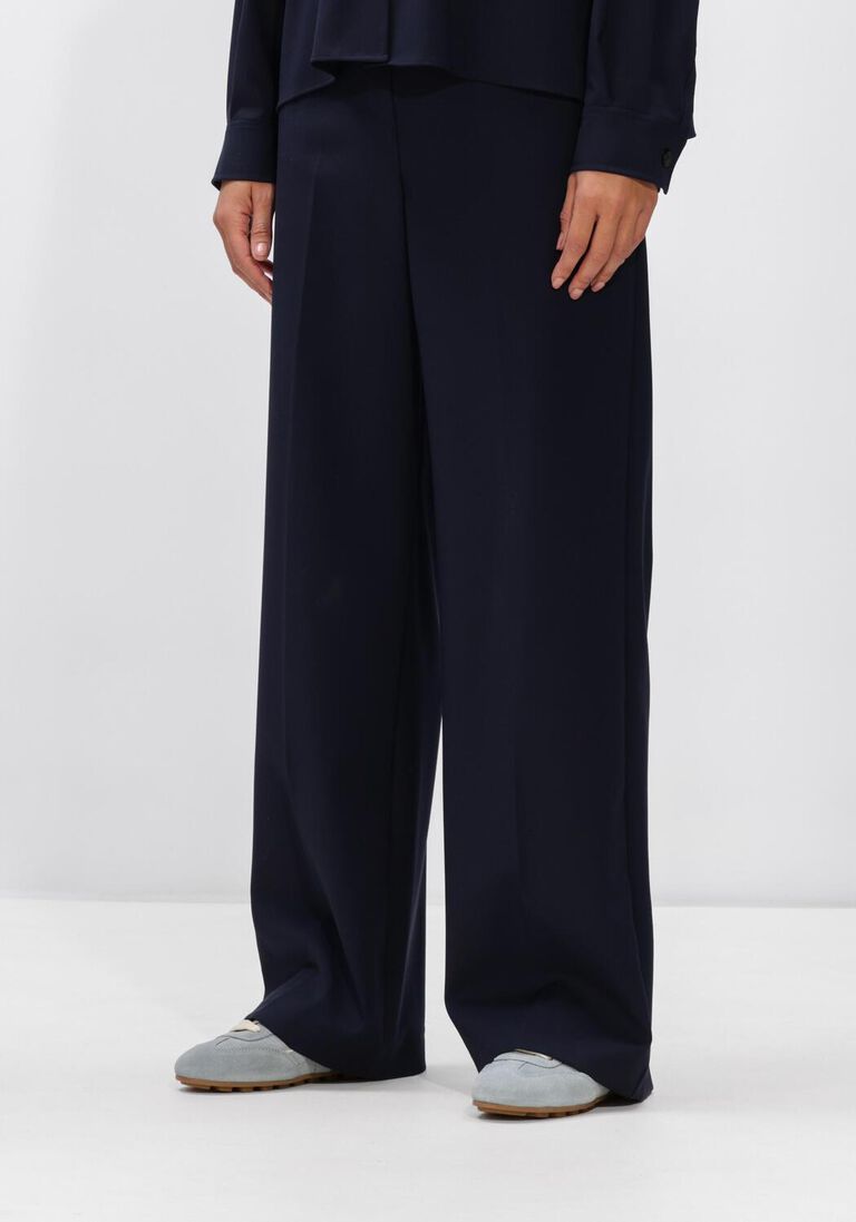 donkerblauwe max mara wijde broek mallo