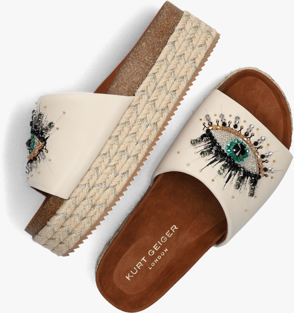 KURT GEIGER LONDON beige kurt geiger london slippers kensington eye flatform