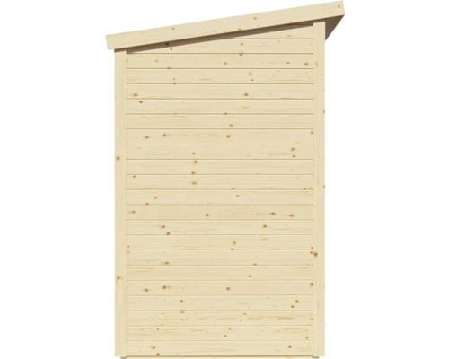 Bertilo Timmo 2 tuinhuis met vloer, 251 x 137 cm, natuurlijke afwerking