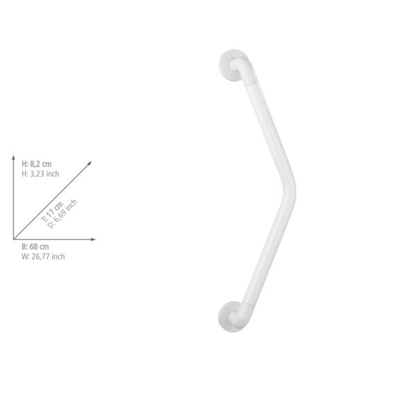 Wenko Secura veiligheidsgreep 135° 37x37cm wit
