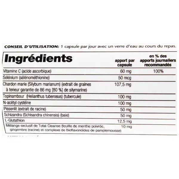 Solaray Total Cleanse Foie 60 capsules végétales