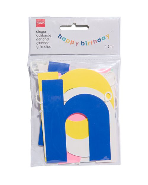 guirlande carton happy birthday 1.5m