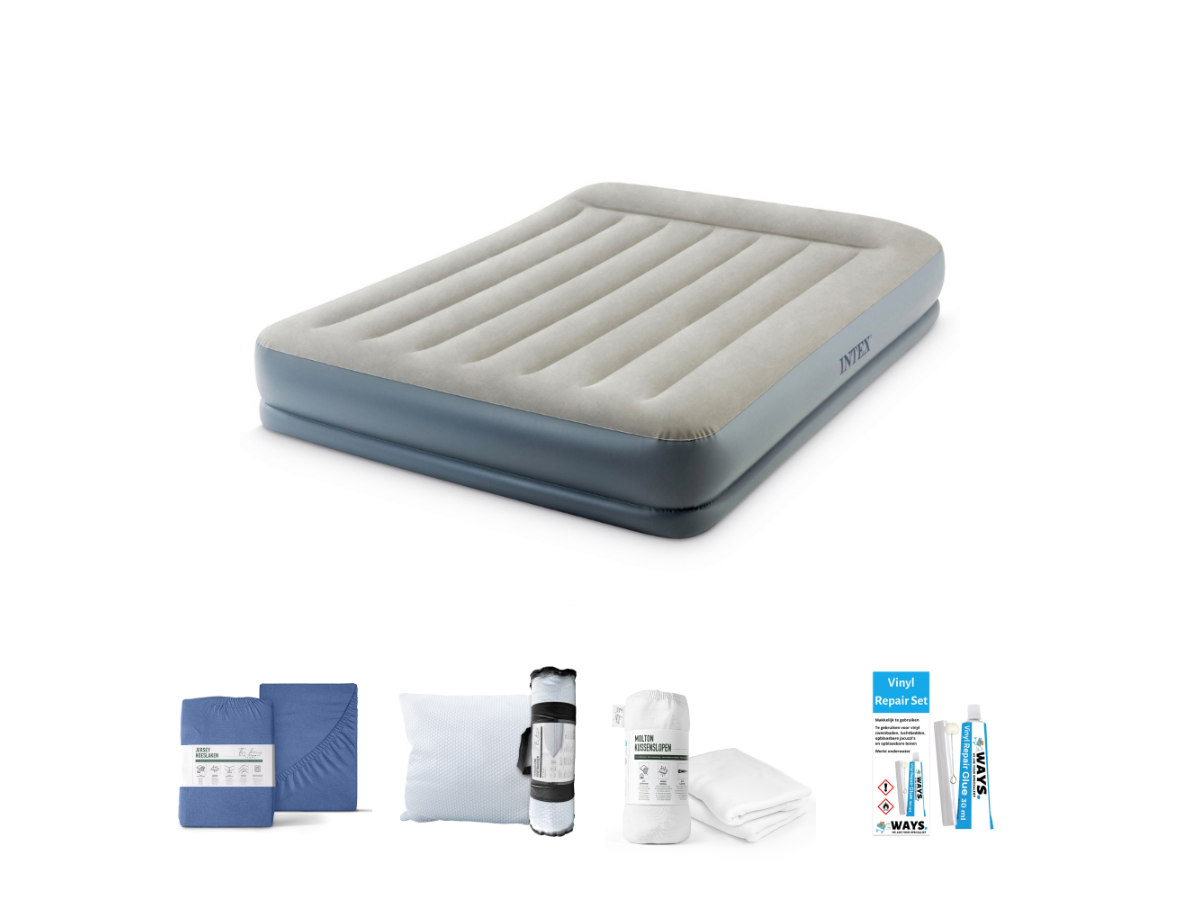 Intex Mid-Rise 203 x 152 cm Luchtbedset - 5-delig