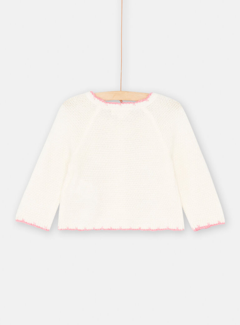 Cardigan écru bébé fille