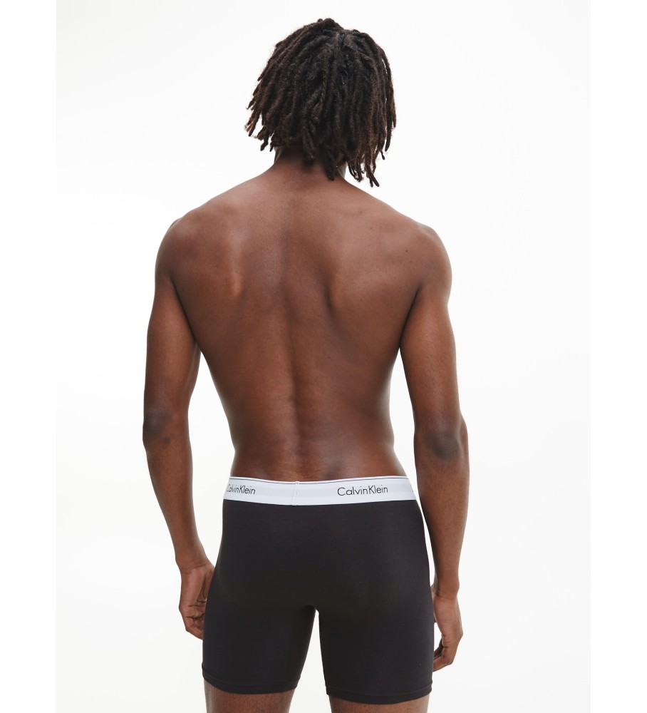 Pacote com 3 cuecas boxer compridas Calvin Klein