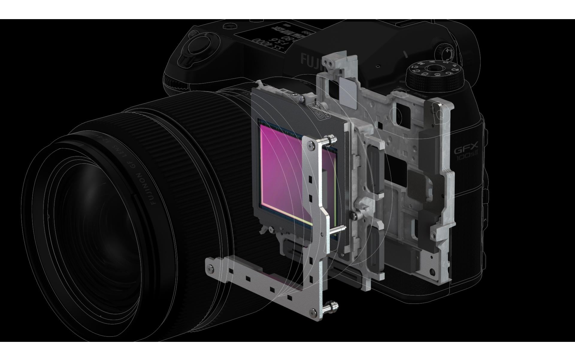 Fotokamera GFX 100SII<br>Spiegellose Systemkamera mit 102-Megapixel-Sensor, Highspeed-AF und integriertem Bildstabilisator