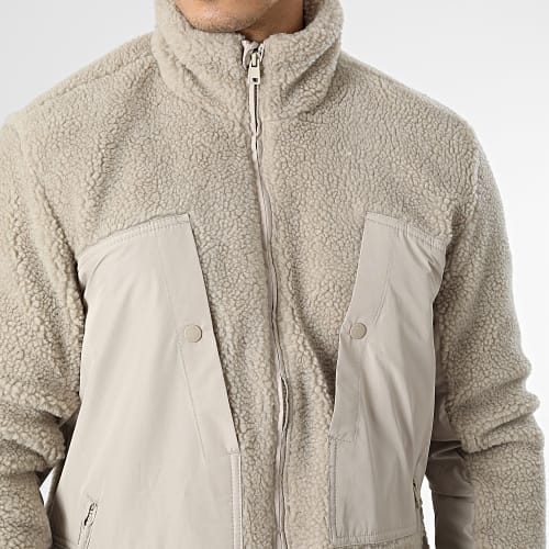 Veste Sherpa Zippée Villads Beige