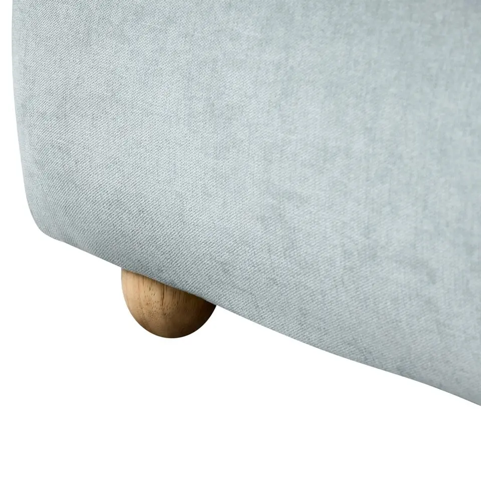 BLAGNAC - Tweepersoonsbed - Lichtblauw - 140 x 200 cm - Stof