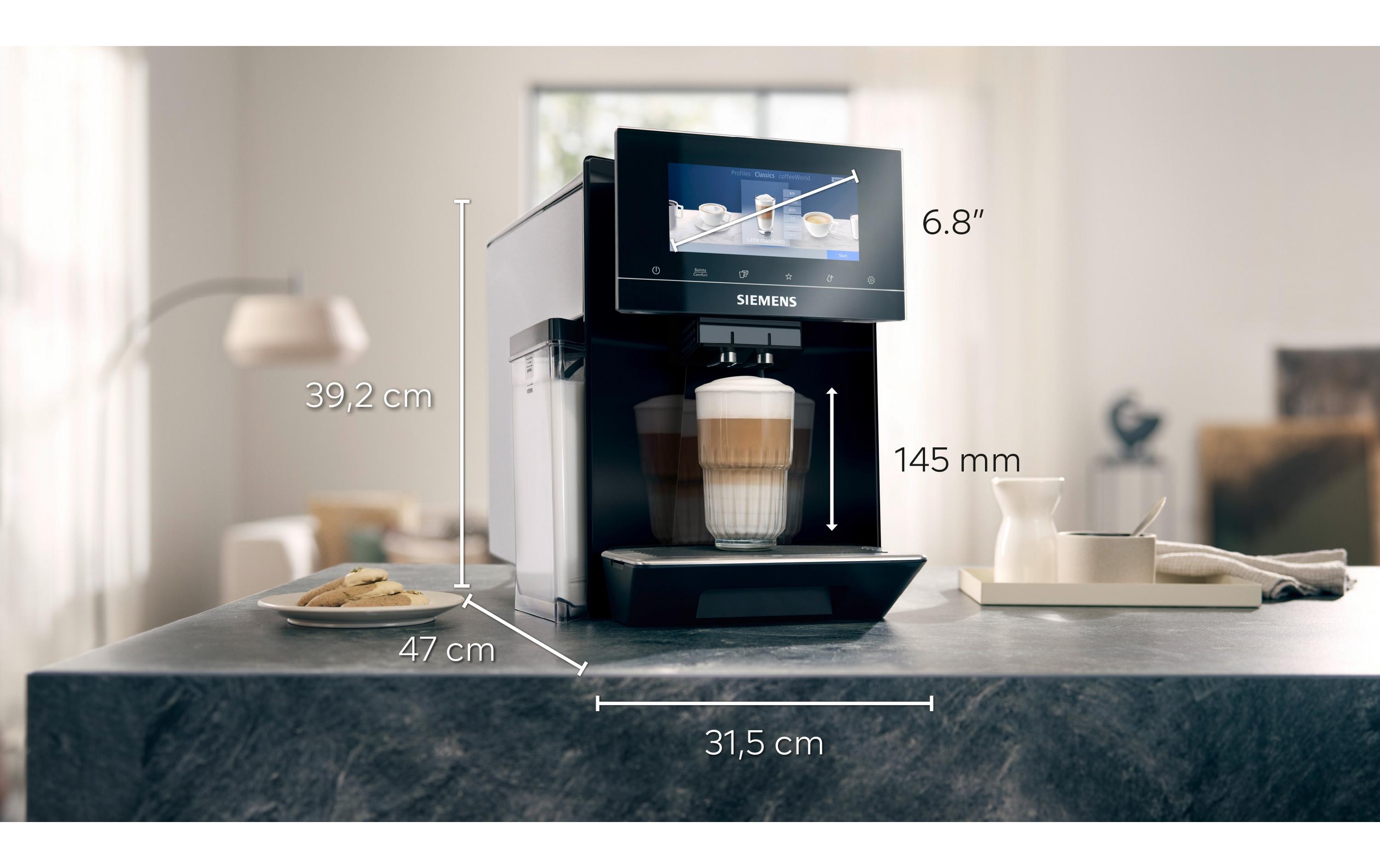 Kaffeevollautomat EQ900 TQ903D09 Schwarz<br>Vollautomatische Kaffeemaschine mit iAroma-System