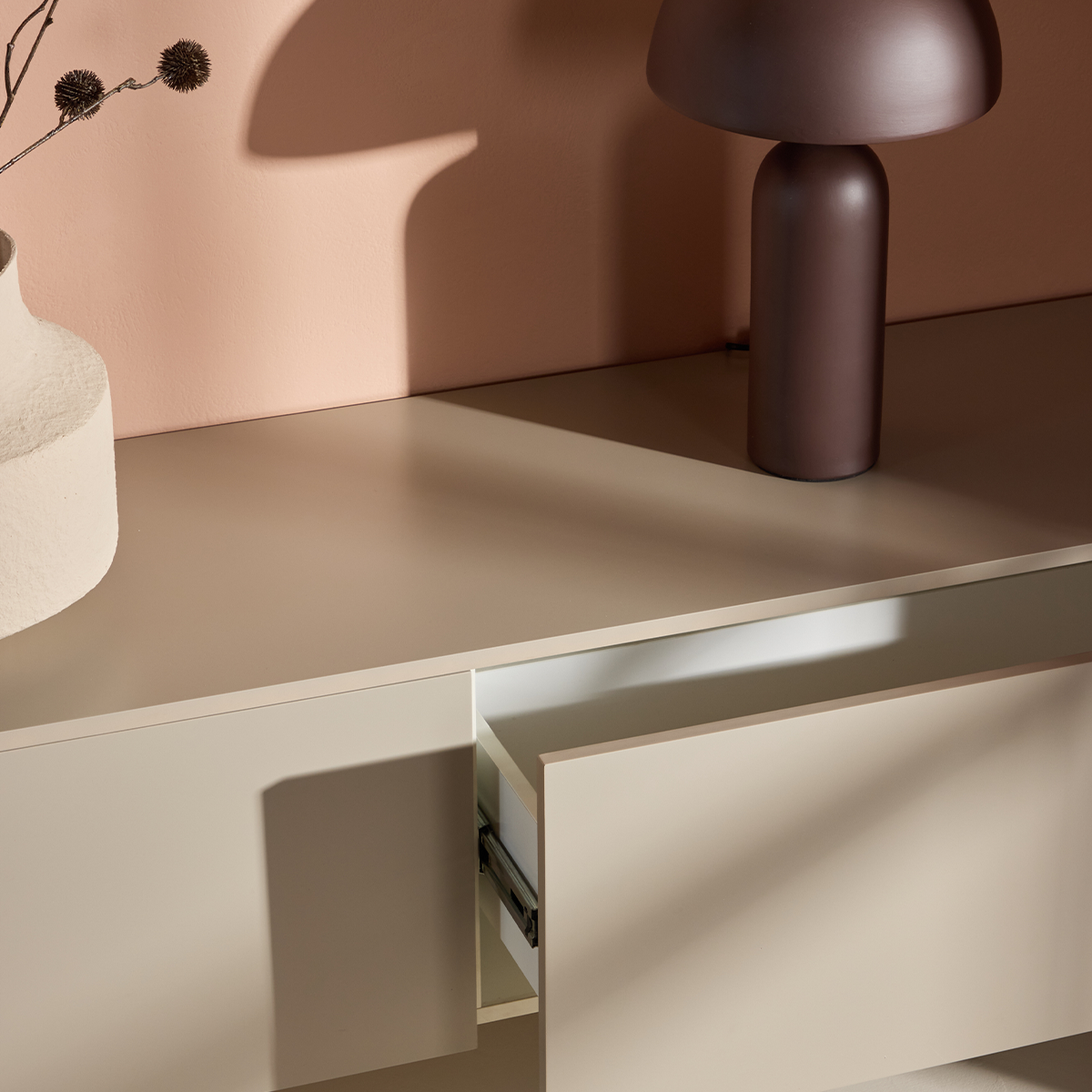 Houten dressoir Leona Beige