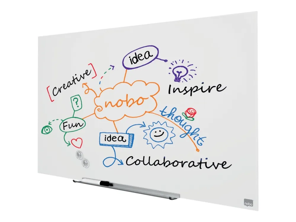 Whiteboardtavle Nobo Widescreen 45' glastavle hvid