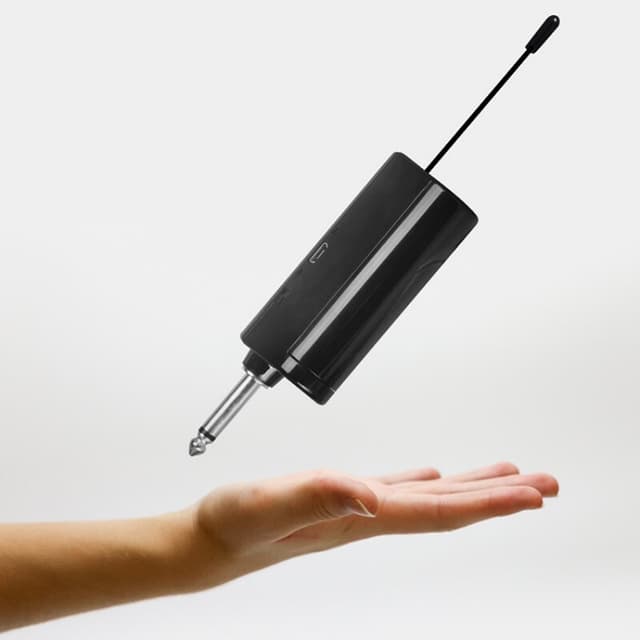 2 trådløse mikrofoner Bluetooth Reverb med Android port kabel Sort