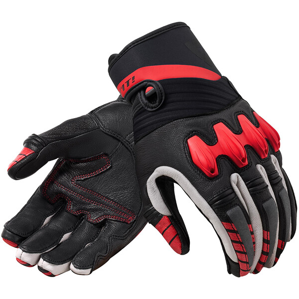 Rev'it - Gants Energy Noir / Rouge fluo