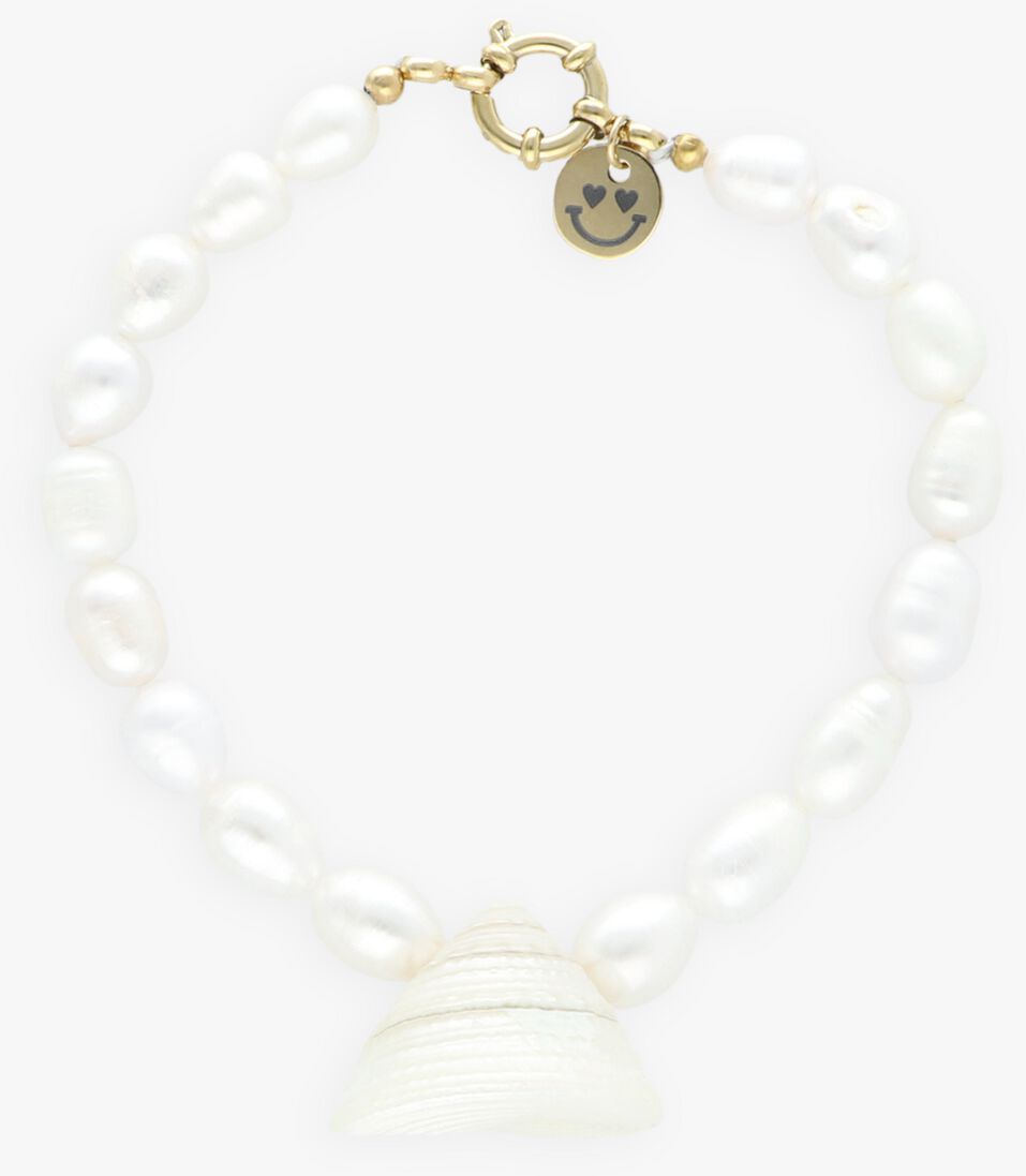 witte bonnie studios sieraad boris shell bracelet