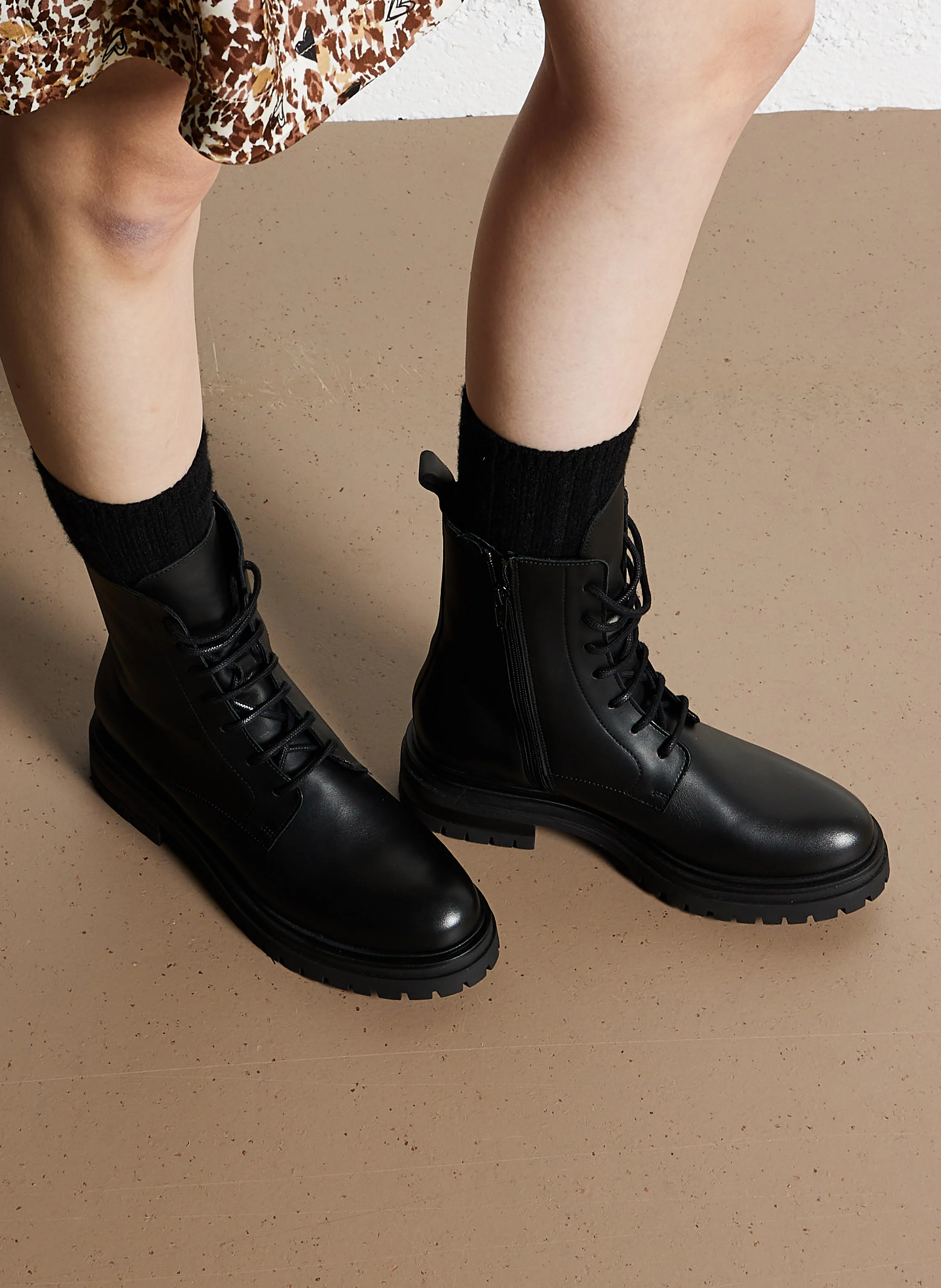 AYSHA - Bottines en cuir | Noir